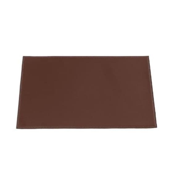 Dacasso Dacasso H3347 17 in. x 12 in. Rectangular Brown Leatherette Placemat H3347 - main